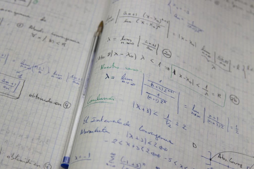 Cuaderno de matemáticas