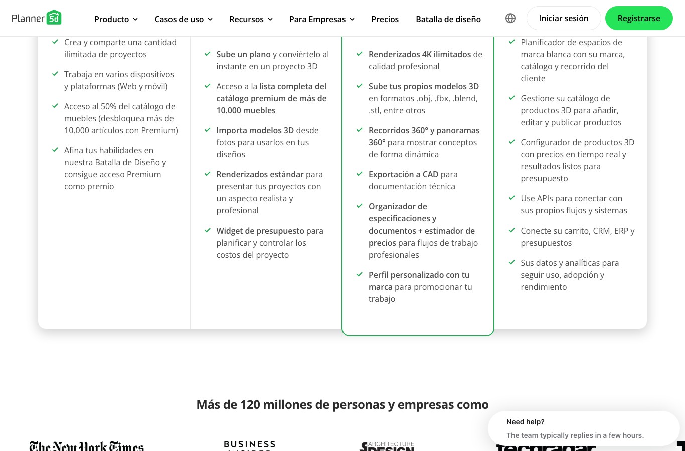 Tarifas de Planner 5D en español: el plan gratuito da proyectos ilimitados y la mitad del catálogo, el generador por IA está en Premium